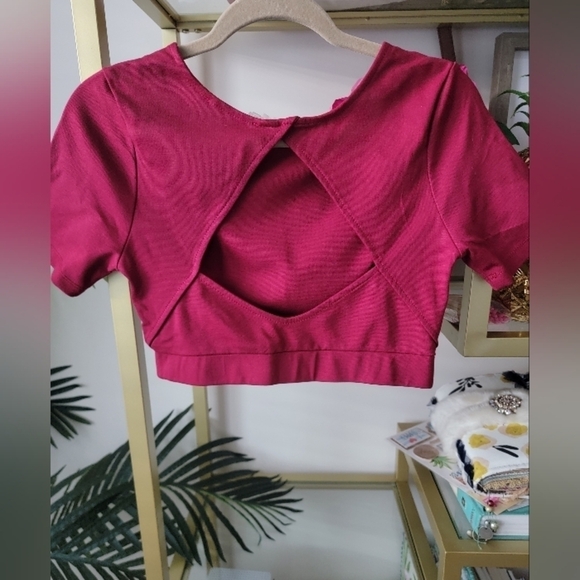 Lulu's Burgundy Wine Red Two Piece Skirt Set - Women's Size Large - Picture 9 of 14